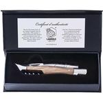 Cuțit turistic Laguiole Luxury Line Pocket Knife Olive & Corkscrew in cutie lemn