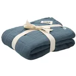 Accesoriu pentru înfășat BIBS 9402260 Paturica de muselina Swaddle Petrol, 120x120cm