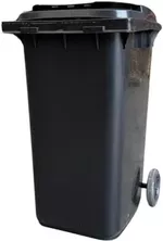 Урна для мусора Hydro S Tomberon din plastic cu roti din cauciuc, 240 L, negru, 8001247