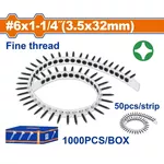 Набор ручных инструментов Wadfow WXS2513C Set suruburi 3.5x32mm pe banda pentru metal (1000buc)