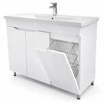 Шкаф под умывальник Mashtab 11815 Print cu cos 100cm Alb