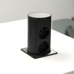 Розетка электрическая ASA Plastici 060.47F.00008 Versalift square version 2 sockets F + 1 USB 5V (A+C) Stainless steel