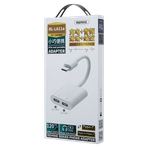 Audio Adapter Remax Type-C to Type-C & Type-C, RL-LA11a, White