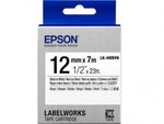 Tape Cartridge EPSON LK-4WBVN; 12mm/7m Vinyl, Black/White, C53S654041