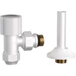 Запорная арматура ASG Plast Robinet coltar radiator cu teava racordare 16x1/2 retur Alb (50106)