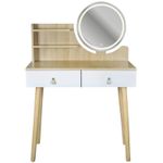 Masă Jumi CM-254152 de toaleta SCANDI 3, LED (natural/alb)