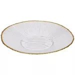 Farfurie Promstore 52430 Farfurie de desert 21cm Golden Rim, sticla