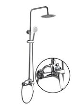 Система душевая (смеситель для душа, верх и ручной душ) RJ FLORA