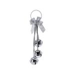 Новогодний декор Promstore 51145 Подвеска с колокольчиками 3шт Шар, 8cm, серебряный
