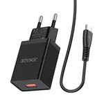 Jokade Wall Charger with Cable USB to Type-C Single Port 5A JB022, Black