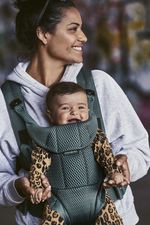 Marsupiu anatomic BabyBjorn Move Sage Green, 3D Mesh