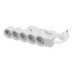 Удлинитель Legrand 5x2P+T(3м-3x1,5), бело-серый