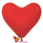 Шар в форме Сердца , цвет  Красный - 25 см