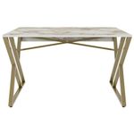 Masă de birou Trendy Gyza, AlbAur, 120x75x60cm