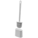 Perie WC Бытпласт 57619 Econova Slim 11.5x5.8x35.7cm, gri deschis