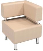 Scaun de birou Tisam Диван офисный угловой элемент (кожзам) 650х650х800 (58594)