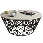 Журнальный столик Trendy Stil Metal Ferforje, Crem 90x38x90cm