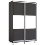 Dulap Mobildor-Lux Aron-P 1.0m-1.8m uși glisante din PAL orizontal (170x60x230H cm) Anthracite