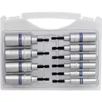 Set de tubulare, bite, duze King Tony Set chei tubulare de impact cu 6 laturi 1010CMR pentru șurubelnițe, 10 buc.