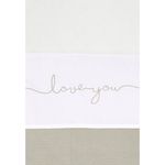 Детское постельное белье Jollein 008-524-65359 Простыня для детской кроватки Love you Nougat, 120x150 см