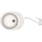 Мойка кухонная со смесителем Dr.Gans Berta 580 + SanDonna F 1066 alb