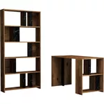 Офисный стол Trendy Lima, Nuc, Marmura Neagra, cu raft