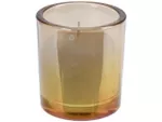 Свеча в стеклянном подсвечнике 8X7cm, золотой перламутр