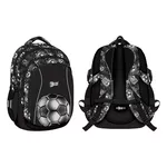Rucsac pentru copii St.RIGHT 57810 Ghiozdan scolar 32x21x43cm, Silver Goal