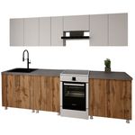 Mobilă pentru bucatarie Smartex (30034) K1 280cm Alb+Stejar inchis