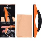 Accesoriu auto Promstore 47043 Набор для мойки окон авто: скребок 30x11cm + тряпка 40x40cm