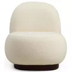 Fotoliu Trendy Tina-Bouclet White 85x75x74cm