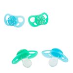 Suzetă U-Grow 78288 Set 2 suzete din silicon în formă Ortodontică, verde/albastru, 6+ luni