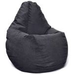 Кресло-мешок BeanBag BM5881, Кресло Груша из велюра Maserrati, L, чёрный