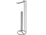 Suport pentru hârtie WC cu rezervor Bathroom 54cm, metal, negru