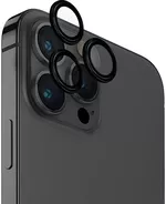 Sticlă de protecție pentru smartphone UNIQ Optix Aluminium Camera Lens Protector for iPhone 15 Pro Max, Black