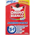 Пятновыводитель или средство для усиления порошка OMINO BIANCO 5in1 для белой одежды, 500 г
