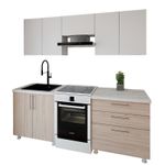 Мебель для кухни Smartex (30057) K2 220сm Alb+Stejar Deschis