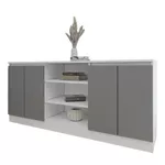 Comodă Smartex (16306) Т5 180cm Alb+Grafit