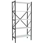 Raft de birou Fabulous Shelves Metal 5 секции White/Black