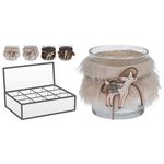 Свеча Holland 49219 Подсвечник стеклянный Стакан 8x7cm с обвязкой