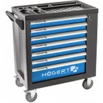 Система хранения инструментов Hoegert HT7G049 Тележка инструментальная 7 ящиков с боковым отделением (790x790x490 мм)