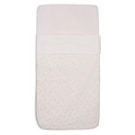Lenjerie de pat pentru copii Jollein 008-524-68016 Cearsaf pentru patut Slub Ivory, 120x150cm