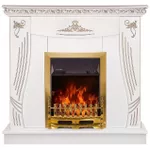 Камин электрический ArtFlame Napoli nut & Gala gold
