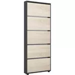 Полка для обуви Mobildor-Lux Leo Slim 80x16x203H cm Anthracite/Sonoma