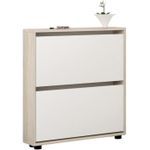 Полка для обуви Mobildor-Lux Leo Slim 100x16x86H cm Sonoma/White