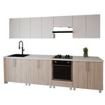 Мебель для кухни Smartex (30123) K3 300сm Alb+Stejar Deschis