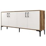 Casetieră Trendy Kiev, Nuc, Alb 180x78x35cm