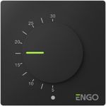Термостат ENGO Controls ESIMPLE-230B, montaj pe perete, control mecanic, black