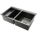 Мойка кухонная Gappo GS8350-6 ЧЕРНЫЙ