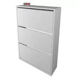 Полка для обуви Bofigo Полка для обуви, 3 отделения, 74x24x111 см, Белая (18-03-01)